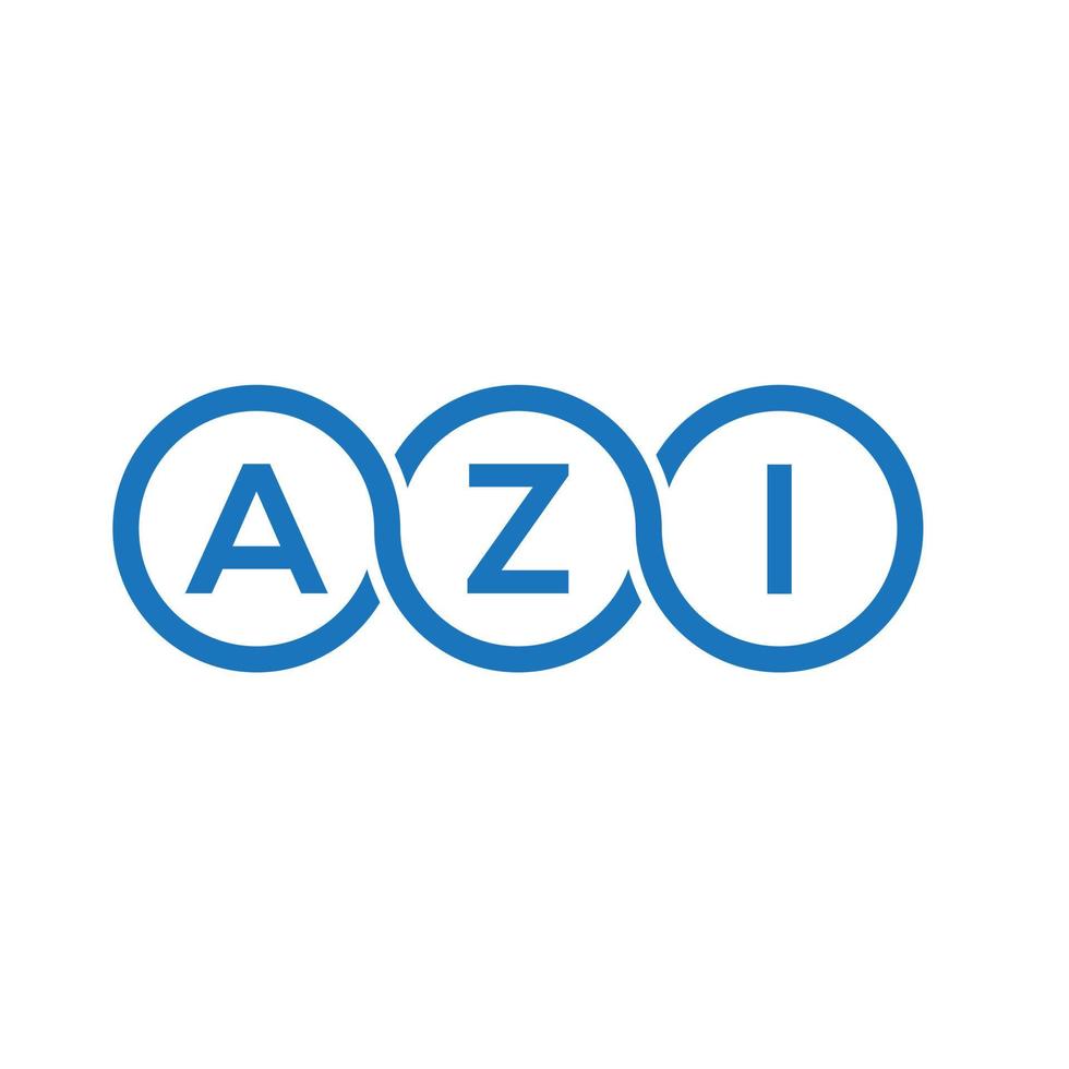 Azi-Brief-Logo-Design auf weißem Hintergrund. azi kreative Initialen schreiben Logo-Konzept. Azi-Briefgestaltung. vektor