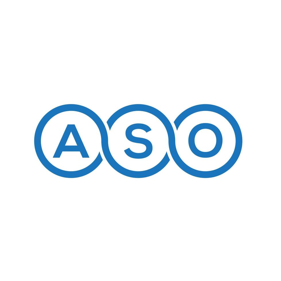 aso brev logotyp design på vit bakgrund. aso kreativa initialer bokstavslogotyp koncept. aso bokstavsdesign. vektor