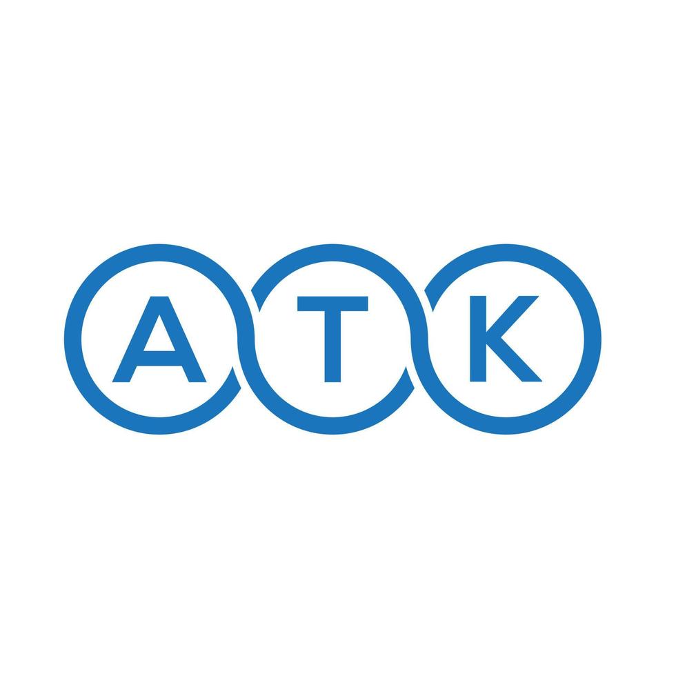 atk-Buchstaben-Logo-Design auf weißem Hintergrund. atk kreative Initialen schreiben Logo-Konzept. atk Briefgestaltung. vektor