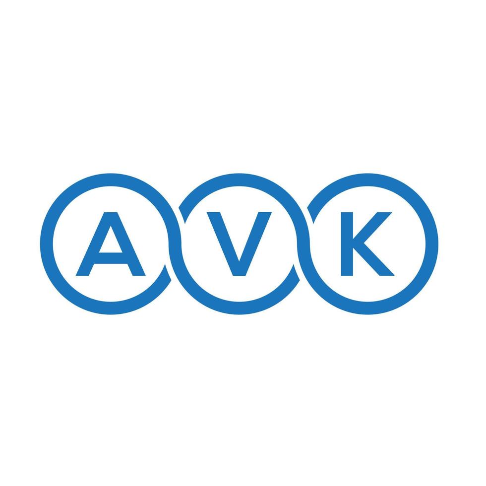 avk-Brief-Logo-Design auf weißem Hintergrund. avk kreative Initialen schreiben Logo-Konzept. avk Briefgestaltung. vektor