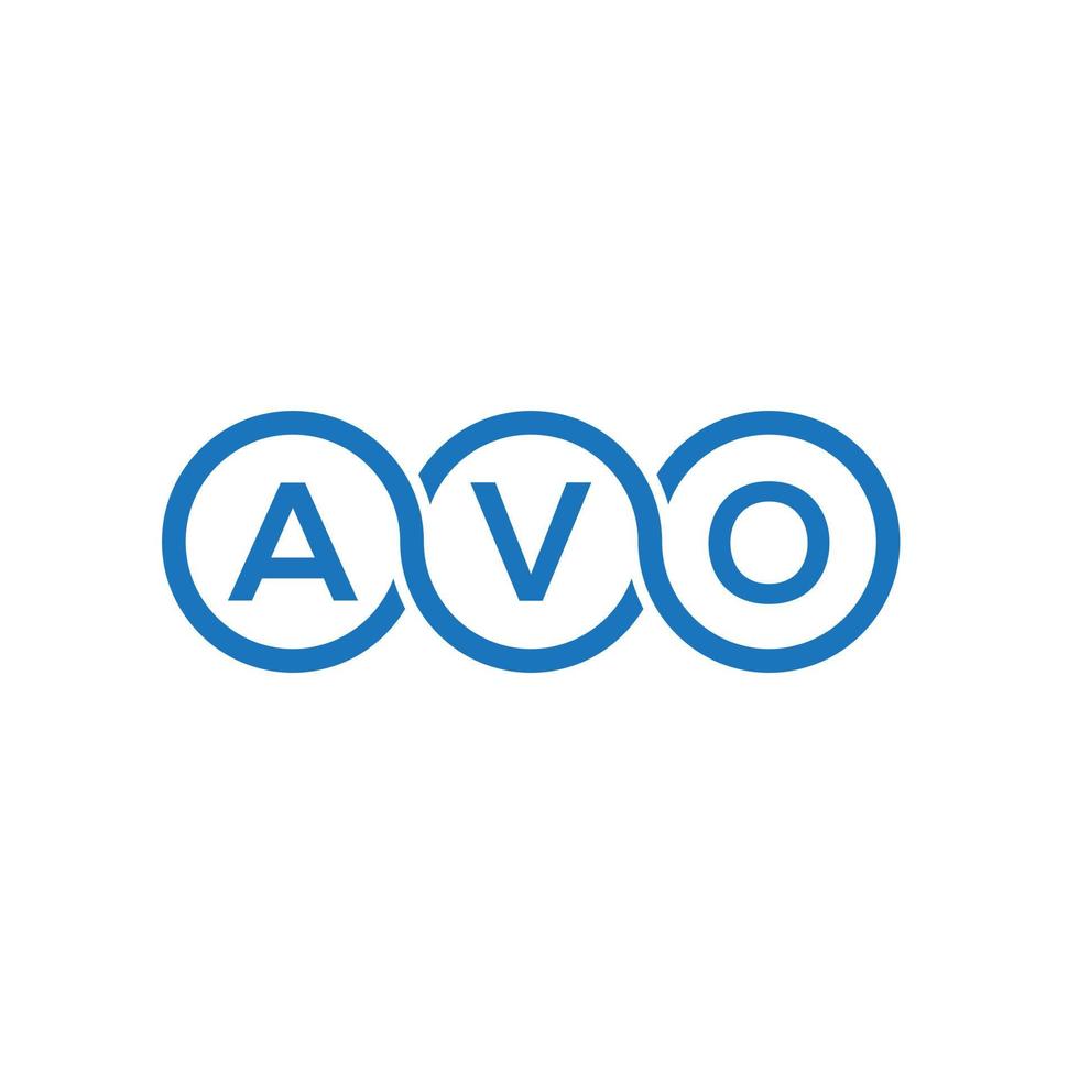 Avo-Brief-Logo-Design auf weißem Hintergrund. avo kreatives Initialen-Buchstaben-Logo-Konzept. Avo-Briefgestaltung. vektor