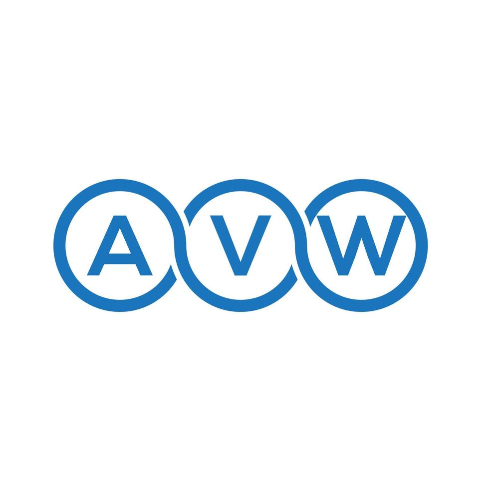 Avw-Brief-Logo-Design auf weißem Hintergrund. avw kreatives Initialen-Buchstaben-Logo-Konzept. avw Briefgestaltung. vektor