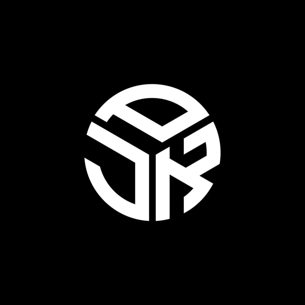 pjk-Buchstaben-Logo-Design auf schwarzem Hintergrund. pjk kreative Initialen schreiben Logo-Konzept. pjk Briefgestaltung. vektor