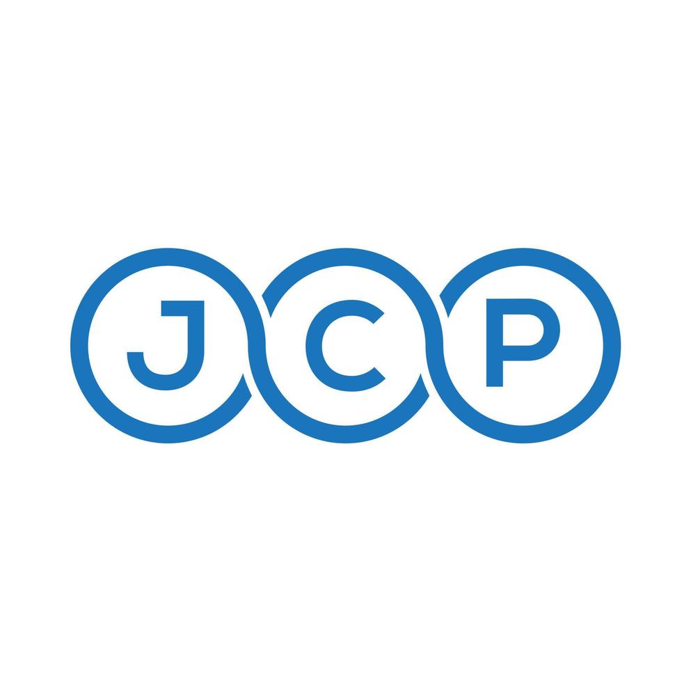 jcp brev logotyp design på vit bakgrund. jcp kreativa initialer brev logotyp koncept. JCP-bokstavsdesign. vektor