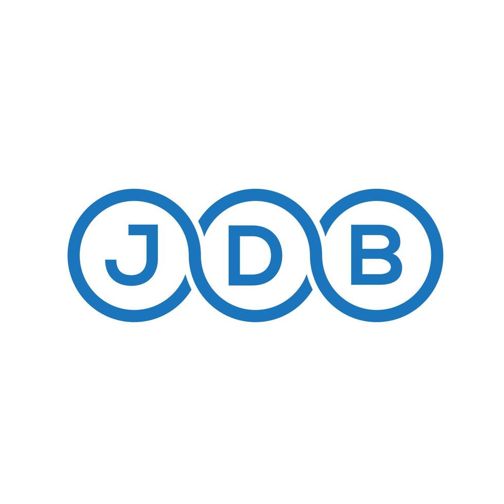 jdb brev logotyp design på vit bakgrund. jdb kreativa initialer bokstavslogotyp koncept. jdb bokstavsdesign. vektor