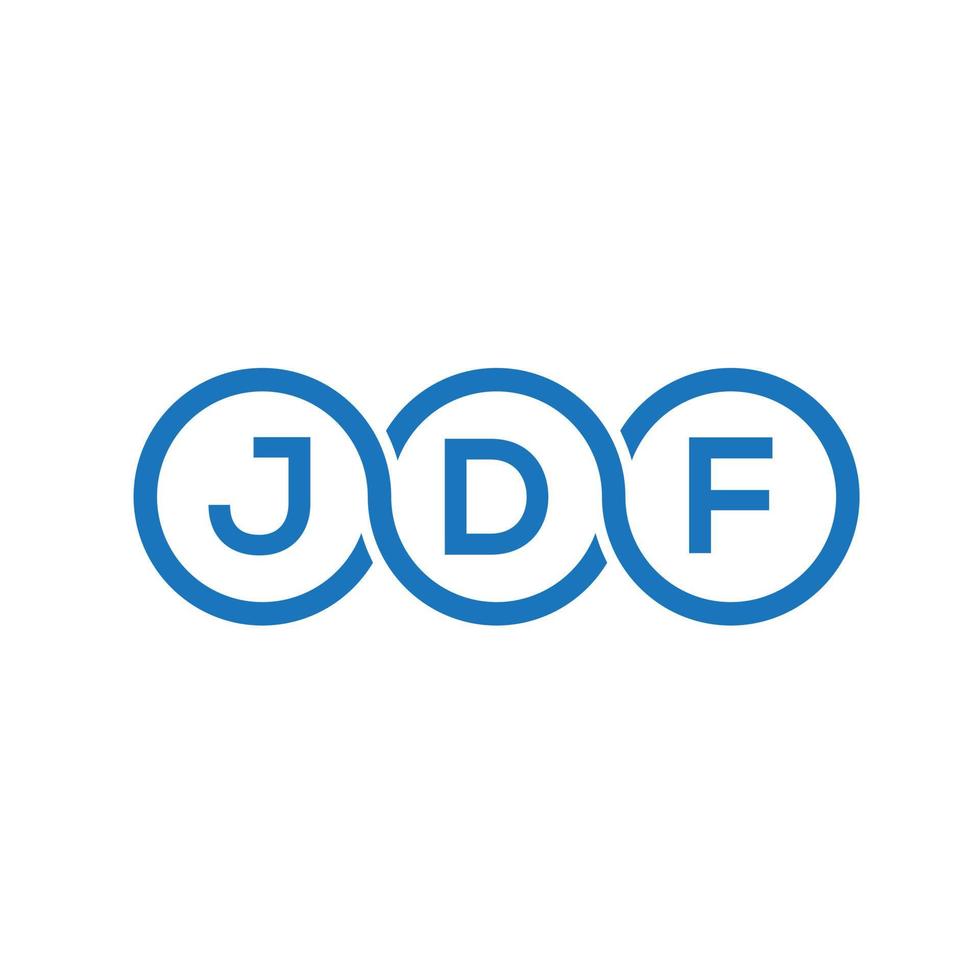 JDF-Brief-Logo-Design auf weißem Hintergrund. jdf kreative Initialen schreiben Logo-Konzept. JDF-Briefgestaltung. vektor