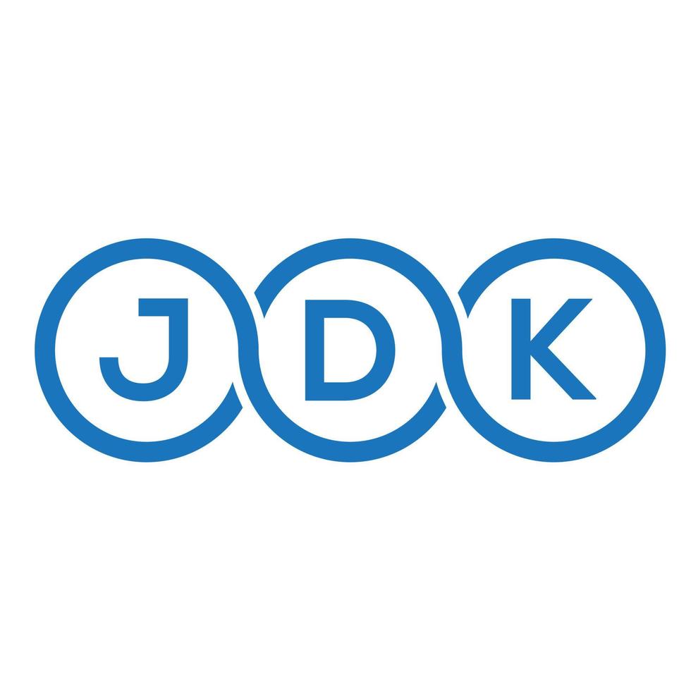 jdk brev logotyp design på vit bakgrund. jdk kreativa initialer brev logotyp koncept. jdk bokstavsdesign. vektor