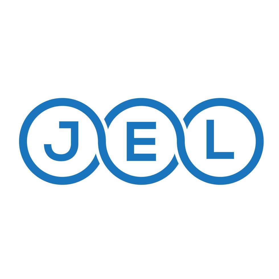 Jel-Brief-Logo-Design auf weißem Hintergrund. jel kreative Initialen schreiben Logo-Konzept. Jel-Brief-Design. vektor