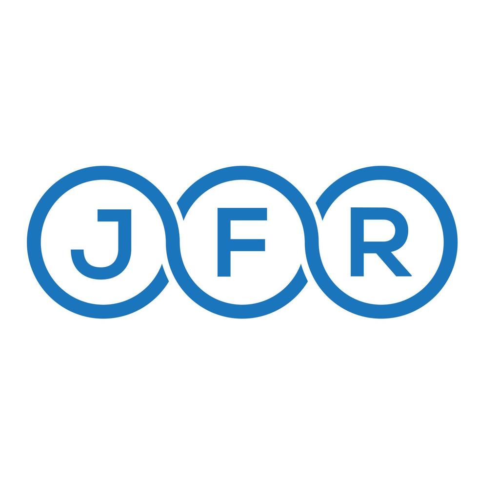 JFR-Brief-Logo-Design auf weißem Hintergrund. jfr kreative Initialen schreiben Logo-Konzept. jfr Briefgestaltung. vektor
