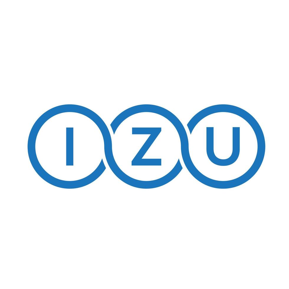 Izu-Brief-Logo-Design auf weißem Hintergrund. izu kreatives Initialen-Buchstaben-Logo-Konzept. izu Briefgestaltung. vektor