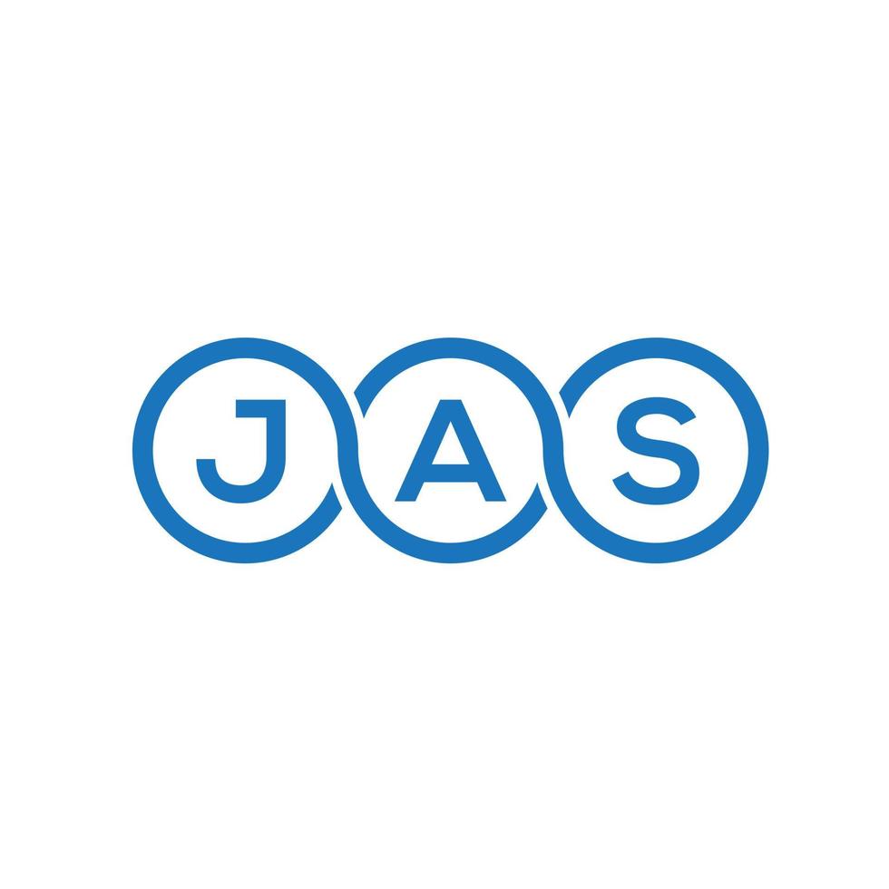 jas brev logotyp design på vit bakgrund. jas kreativa initialer bokstavslogotyp koncept. jas bokstavsdesign. vektor