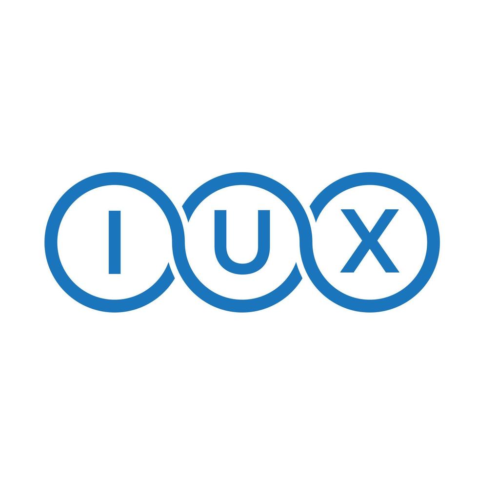 iux-Buchstaben-Logo-Design auf weißem Hintergrund. iux kreatives Initialen-Buchstaben-Logo-Konzept. iux-Briefgestaltung. vektor