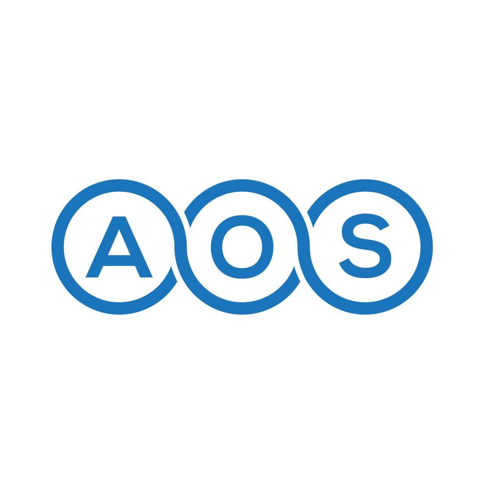 AOS-Brief-Logo-Design auf weißem Hintergrund. aos kreatives Initialen-Buchstaben-Logo-Konzept. aos Briefgestaltung. vektor