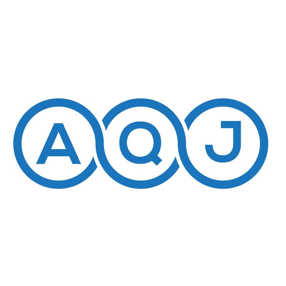 aqj-Buchstaben-Logo-Design auf weißem Hintergrund. aqj kreative Initialen schreiben Logo-Konzept. aqj Briefgestaltung. vektor