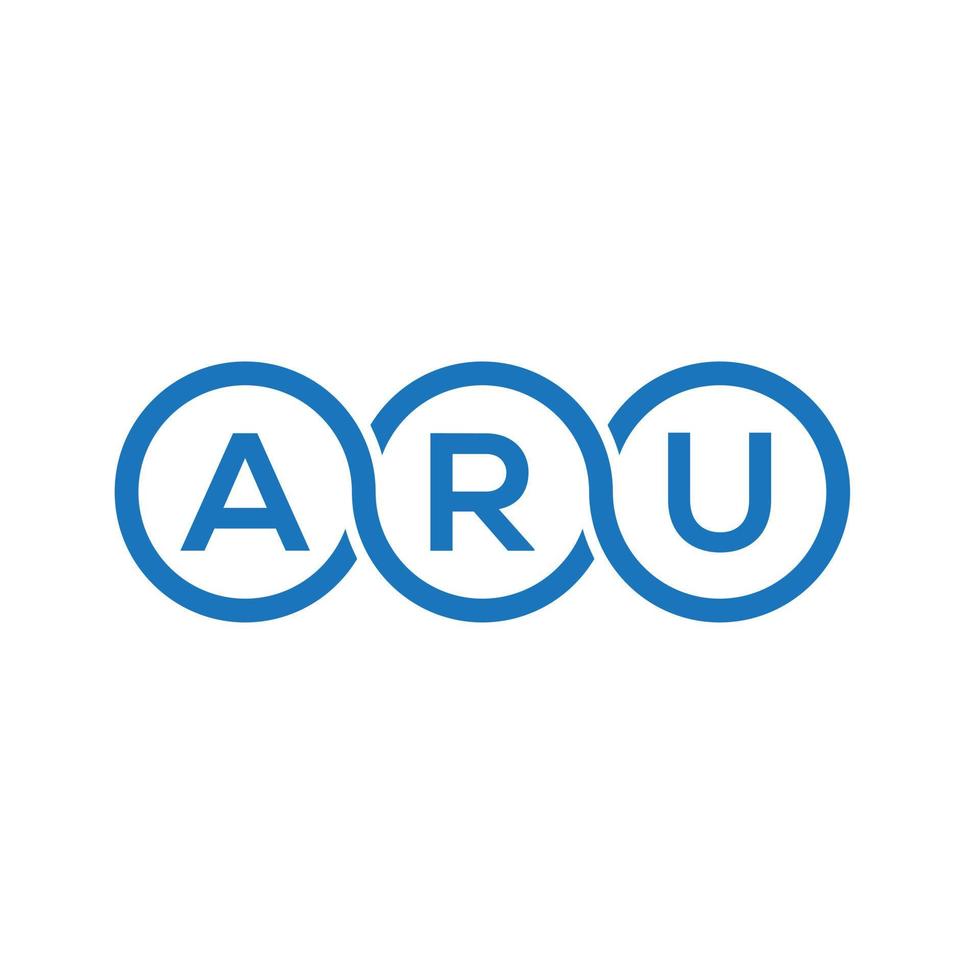 aru-Buchstaben-Logo-Design auf weißem Hintergrund. aru kreatives Initialen-Buchstaben-Logo-Konzept. Aru-Briefgestaltung. vektor