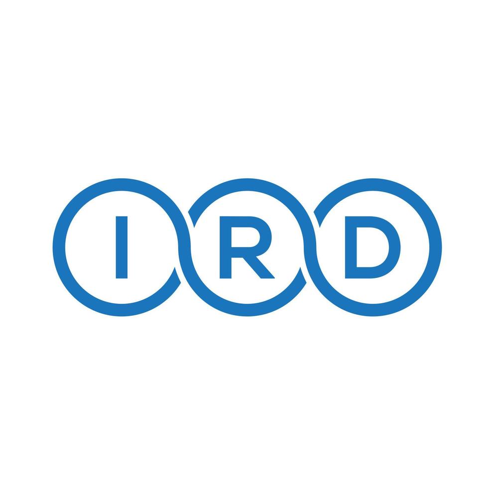 IRD-Buchstaben-Logo-Design auf weißem Hintergrund. IRD kreatives Initialen-Buchstaben-Logo-Konzept. ird Briefgestaltung. vektor