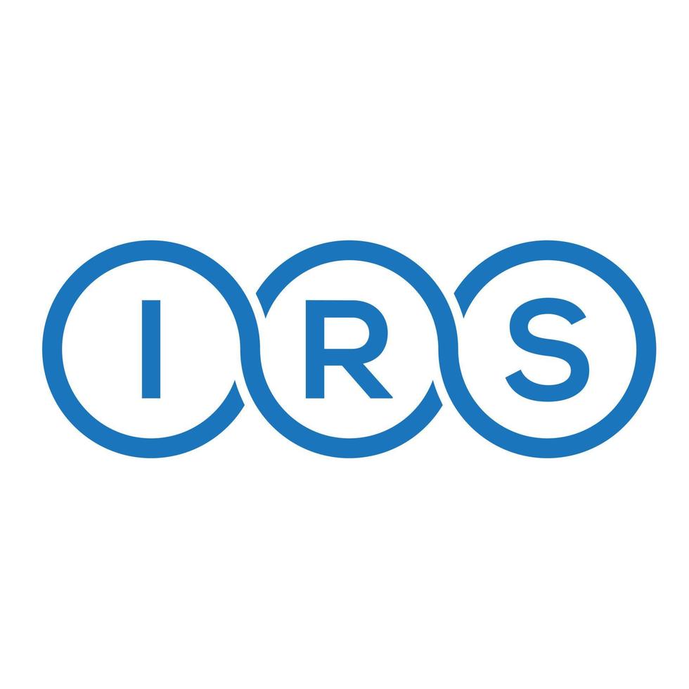 IRS-Brief-Logo-Design auf weißem Hintergrund. irs kreative Initialen schreiben Logo-Konzept. irs Briefgestaltung. vektor