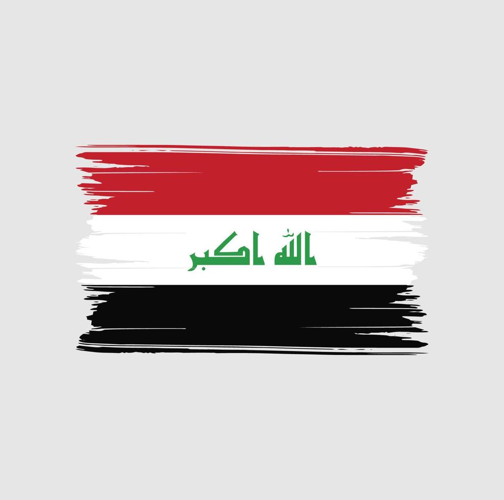 irak flagga penseldrag. National flagga vektor