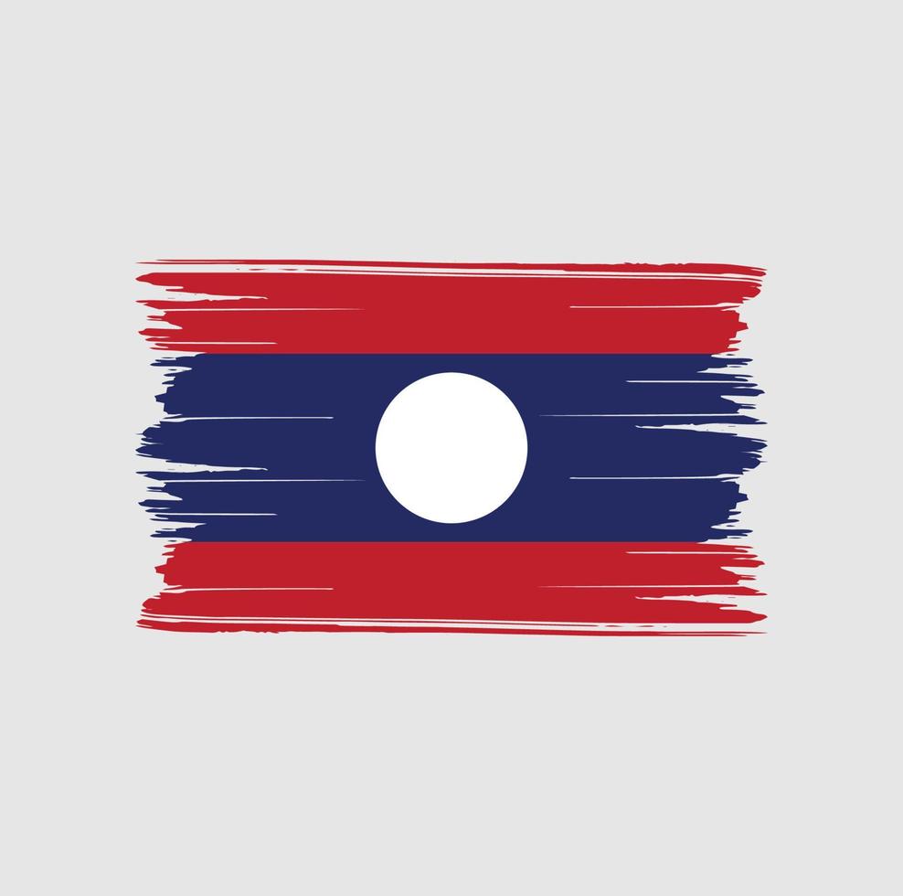 laos flagga penseldrag. National flagga vektor