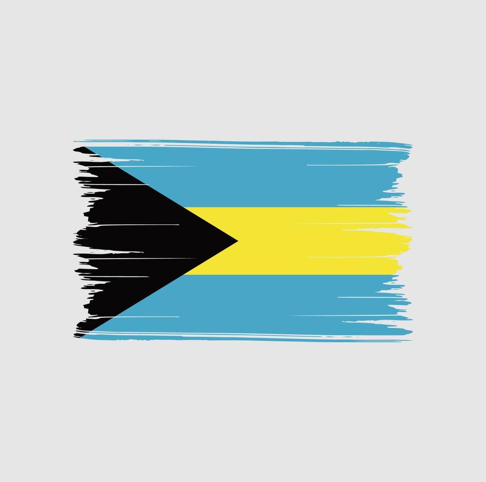 Pinselstriche der Bahamas-Flagge. Nationalflagge vektor