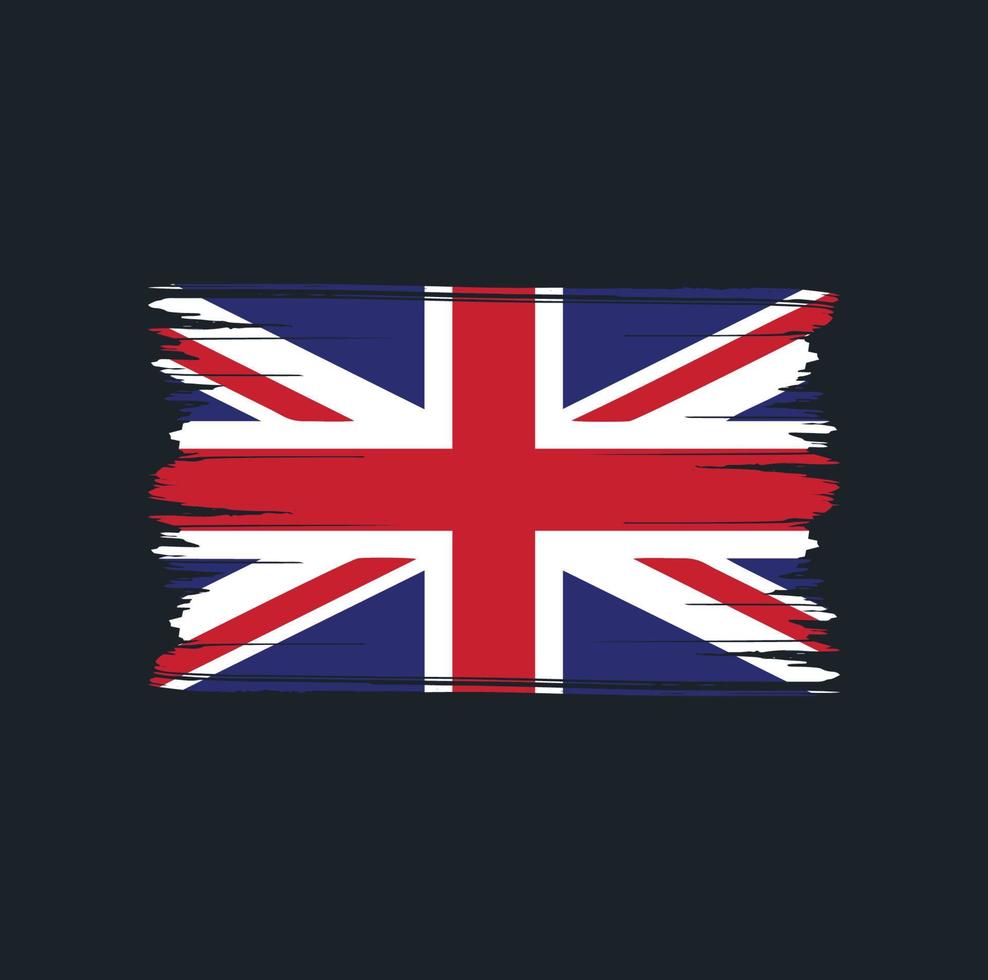 brittiska flaggan penseldrag. National flagga vektor