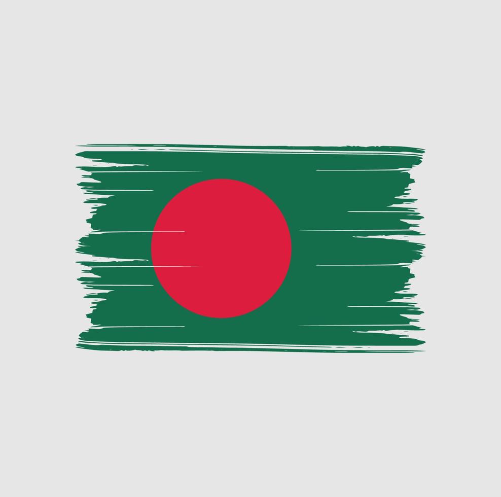 Pinselstriche der bangladeschischen Flagge. Nationalflagge vektor