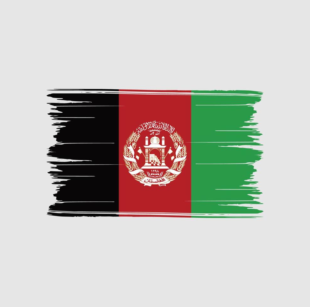 afghanska flaggan penseldrag. National flagga vektor