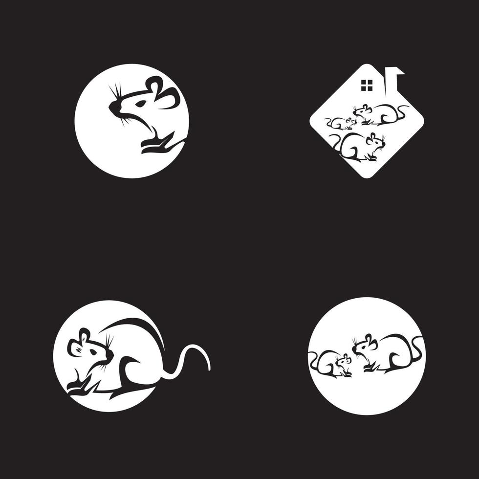 Rattensymbol und Symbolvektorillustration vektor