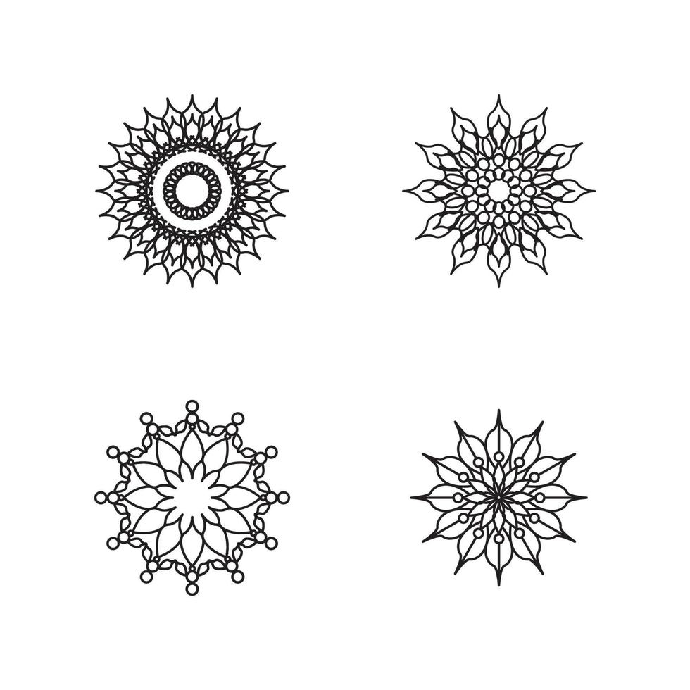 mandala logotyp design vektor illustration
