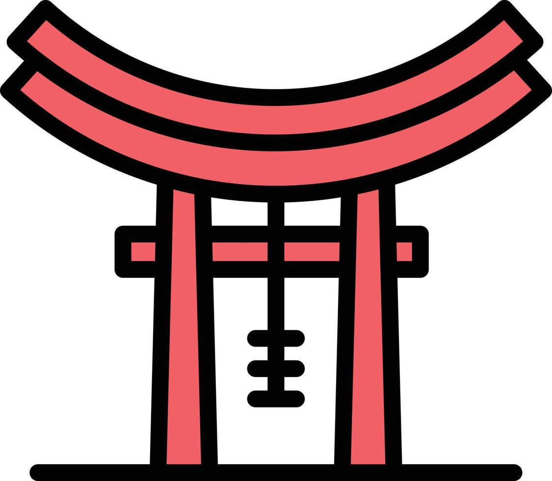 japan gate vektor illustration på en bakgrund. premium kvalitet symbols.vector ikoner för koncept och grafisk design.