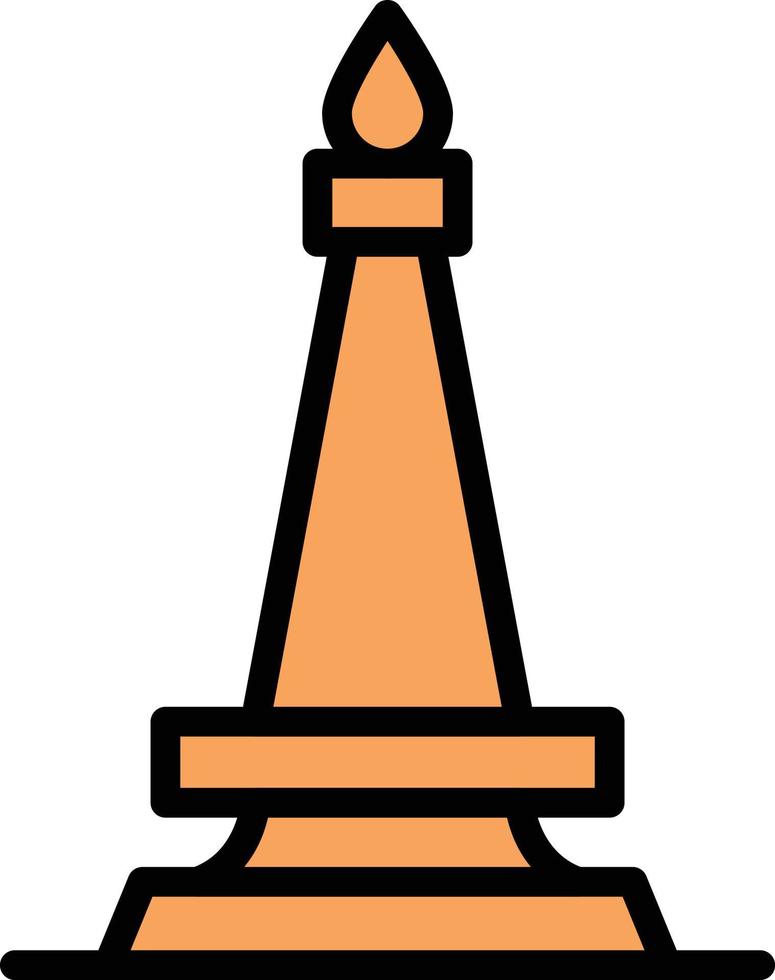 monas-turmvektorillustration auf einem hintergrund. hochwertige symbole. vektorikonen für konzept und grafikdesign. vektor