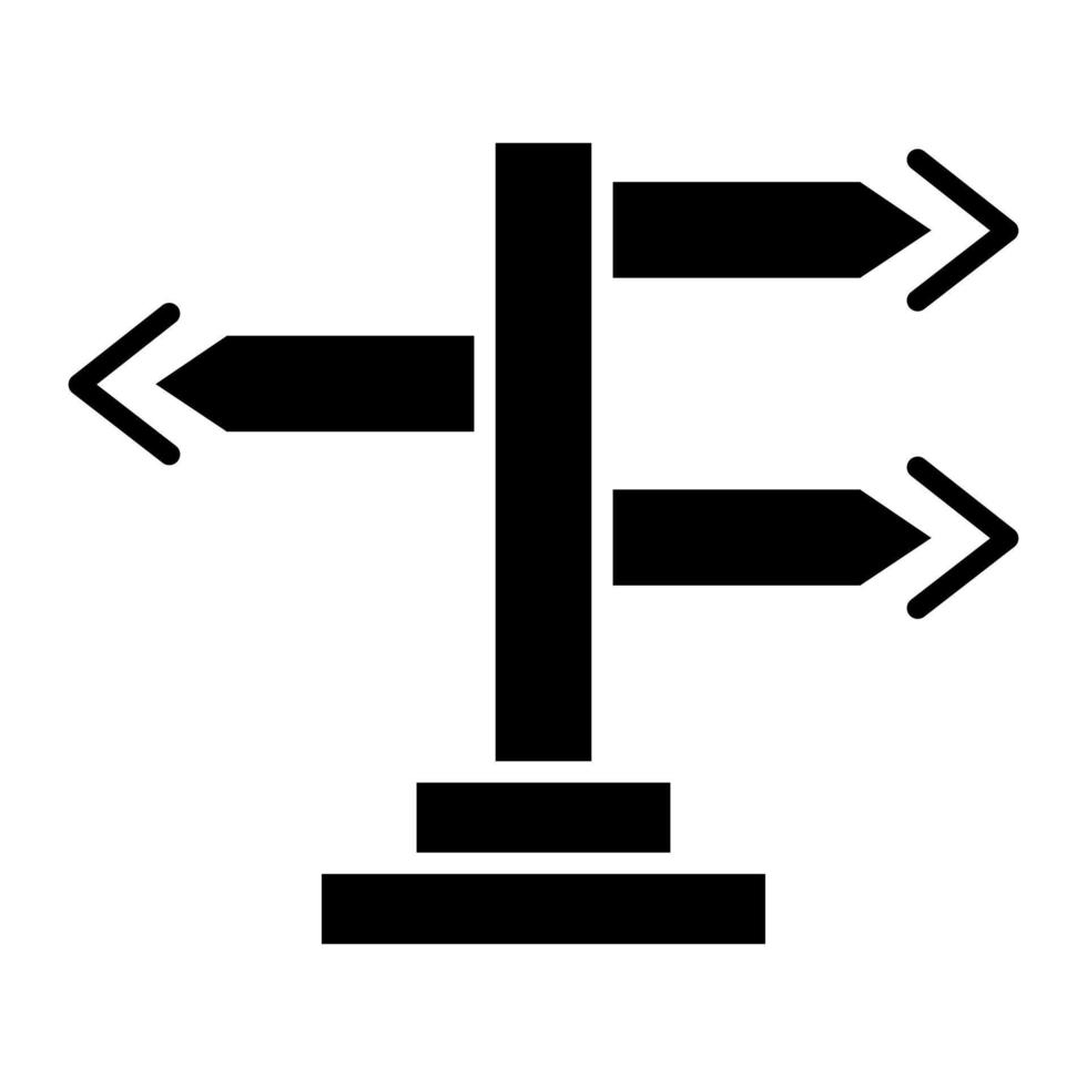 Richtungszeichen-Glyphe-Symbol vektor