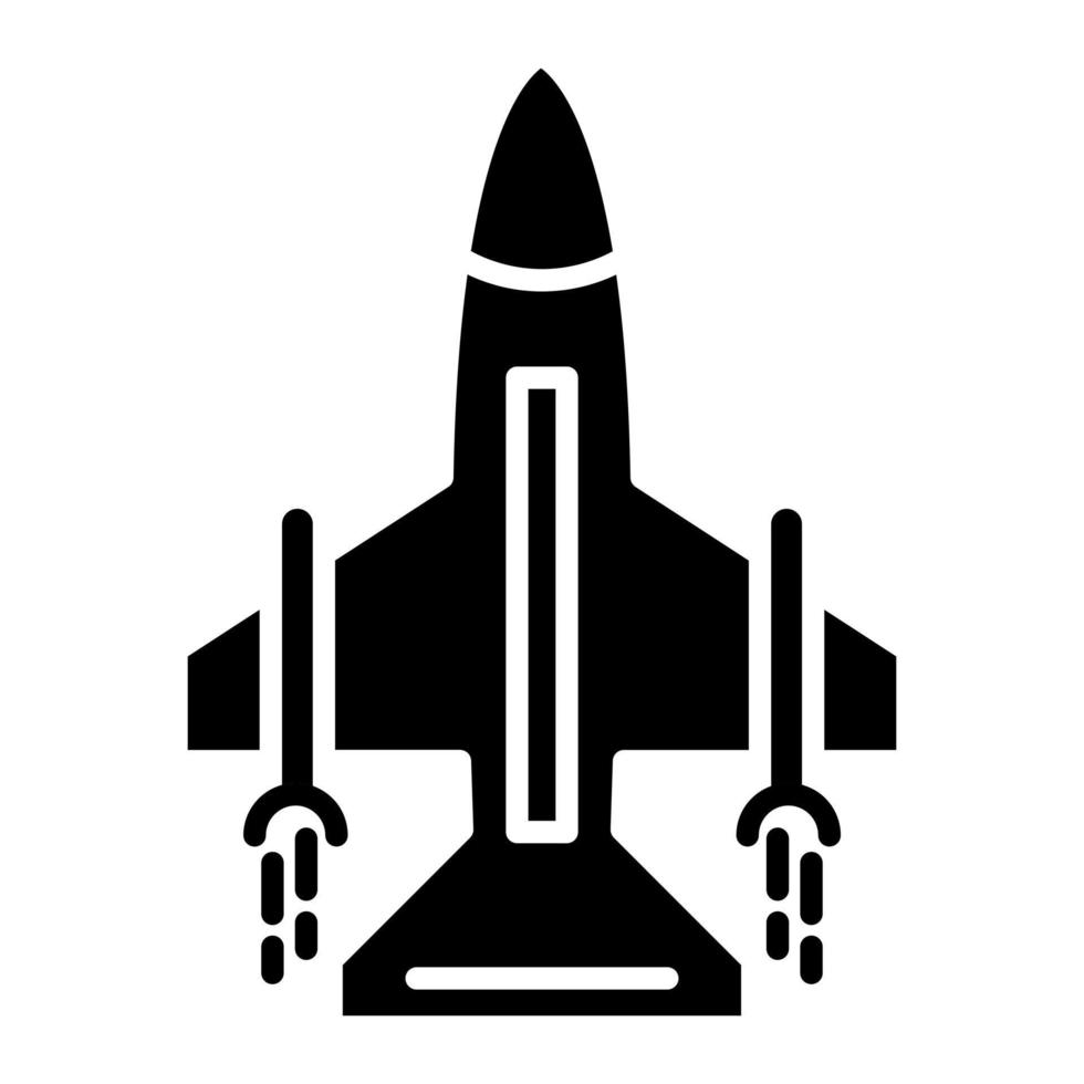 Jet-Glyphe-Symbol vektor