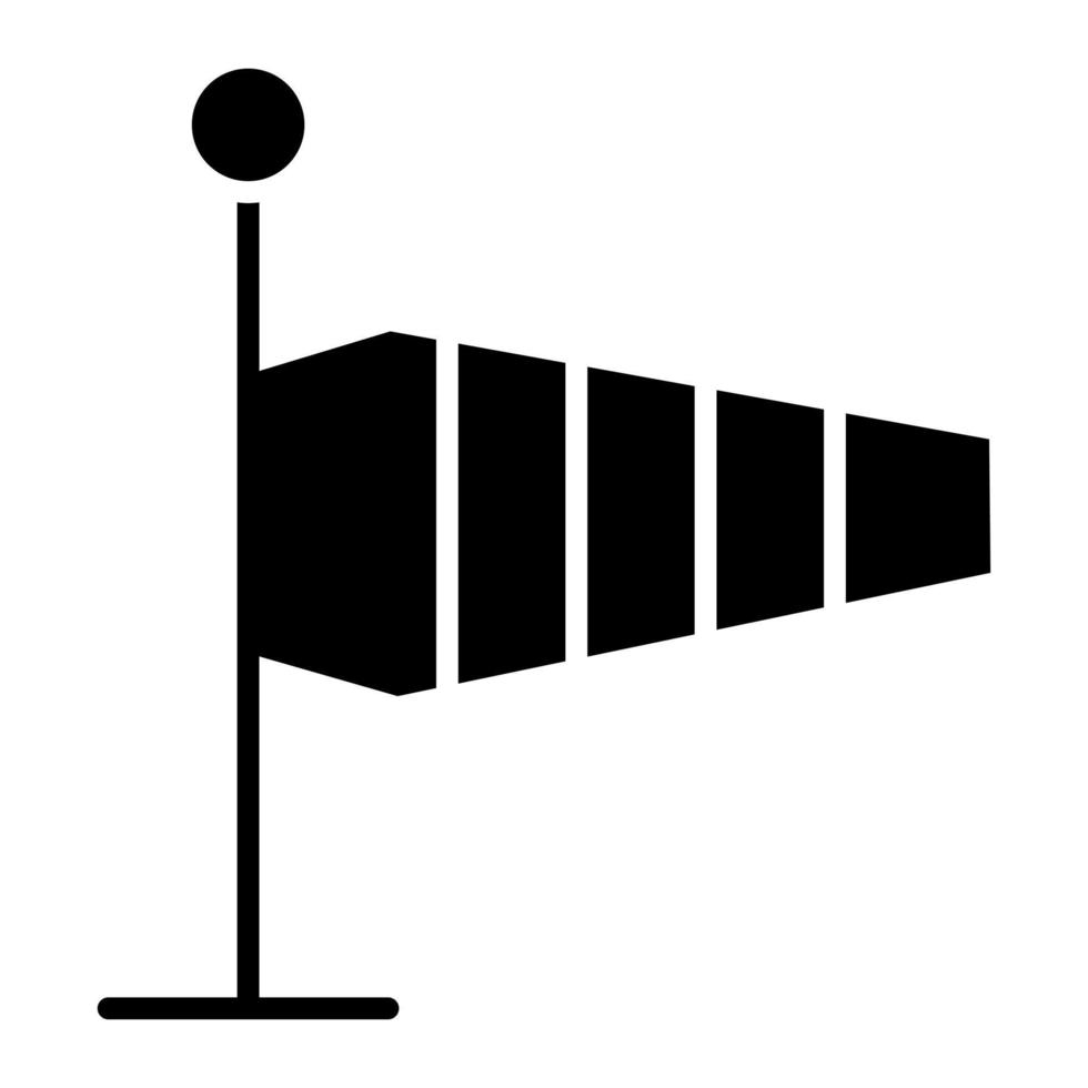 Symbol für Windsack-Glyphe vektor