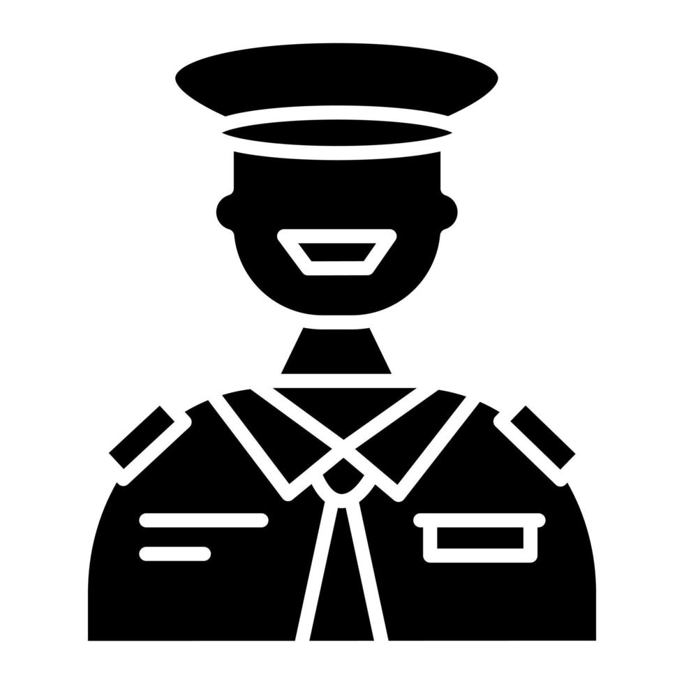 Captain-Glyphen-Symbol vektor