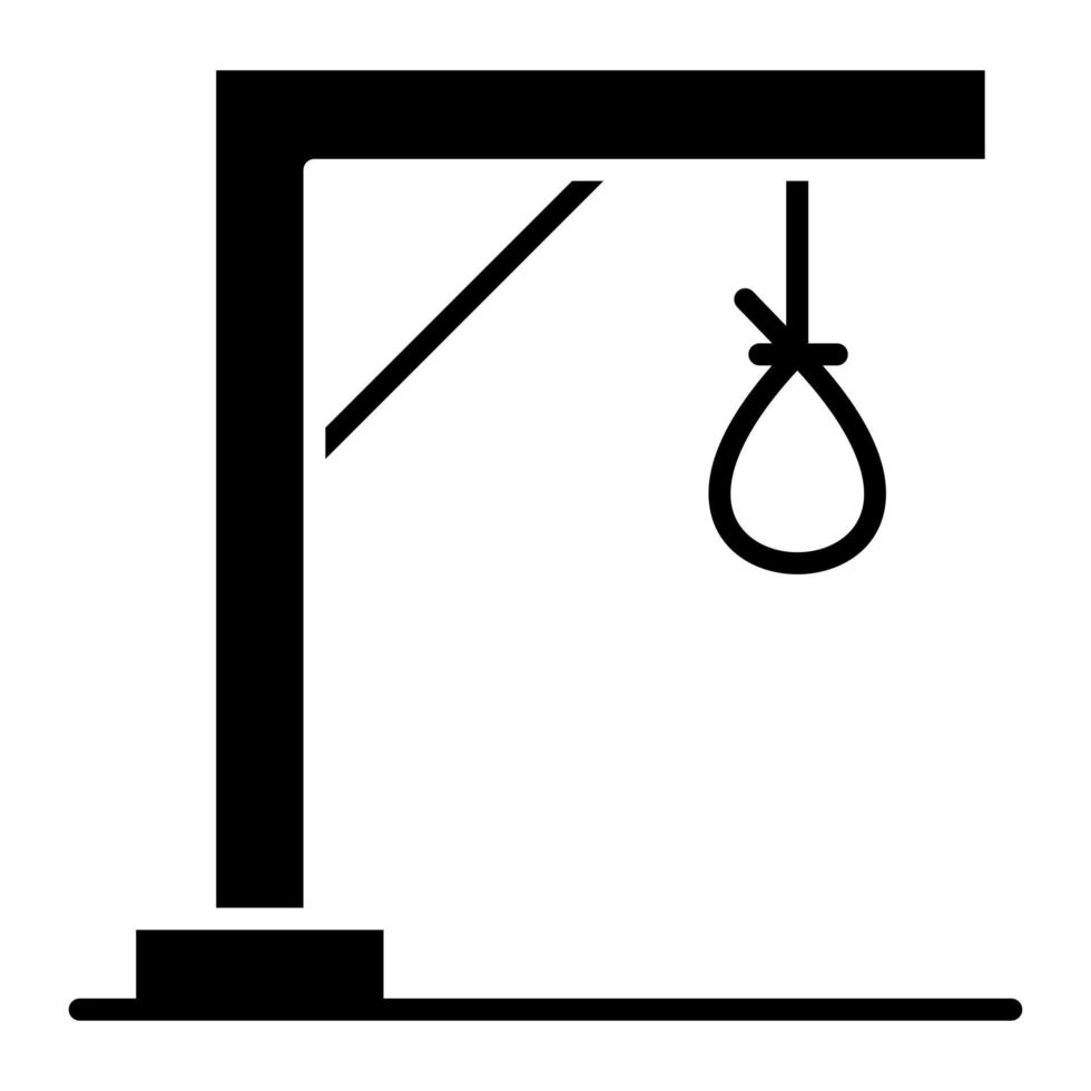 Gibbet-Glyphe-Symbol vektor