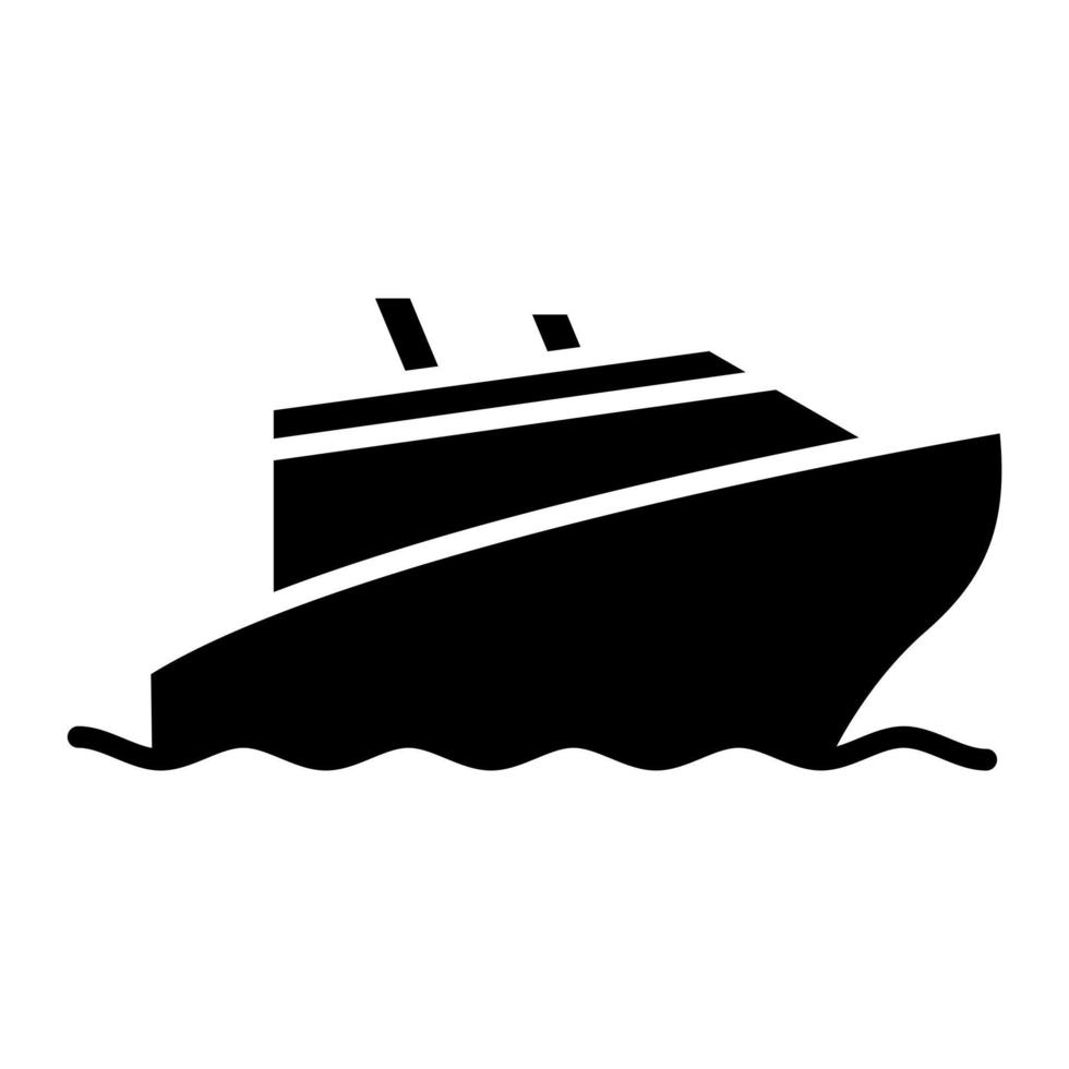 Yachting-Glyphe-Symbol vektor