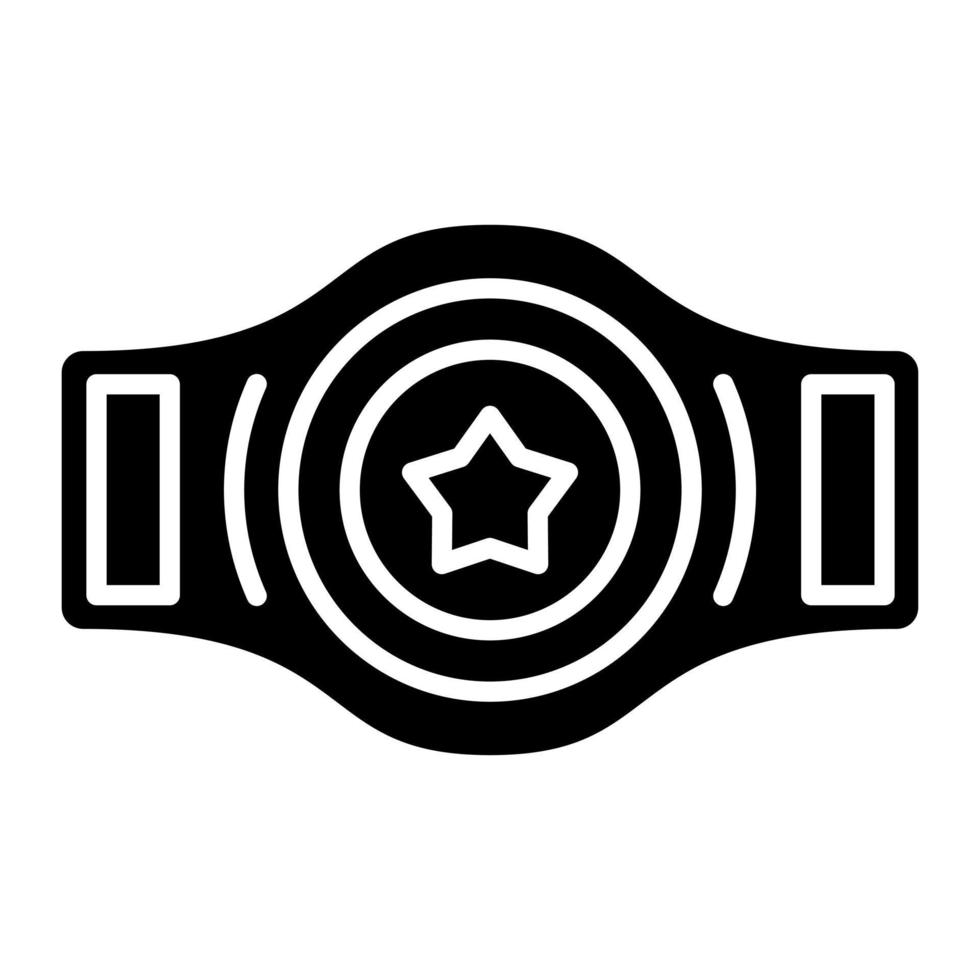 Champion-Gürtel-Glyphe-Symbol vektor