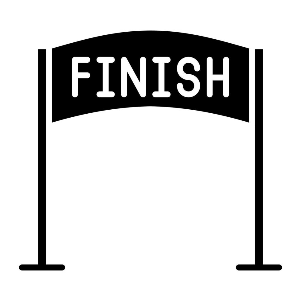 Finish-Flaggen-Glyphe-Symbol vektor