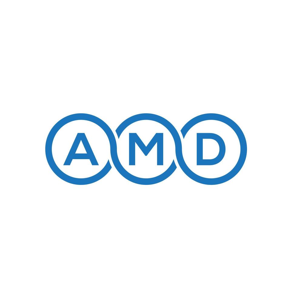 amd brev logotyp design på vit bakgrund. amd kreativa initialer brev logotyp koncept. amd bokstavsdesign. vektor