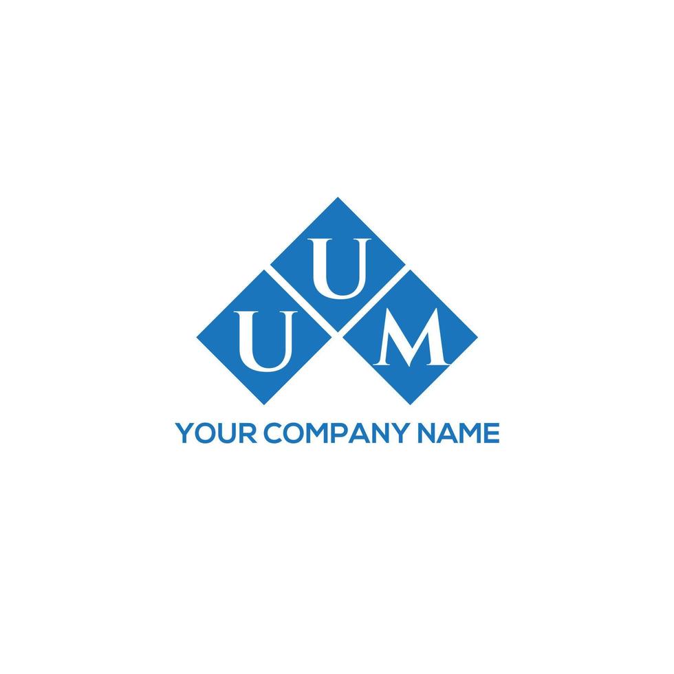 uum-Brief-Logo-Design auf weißem Hintergrund. uum kreative Initialen schreiben Logo-Konzept. uum Briefgestaltung. vektor