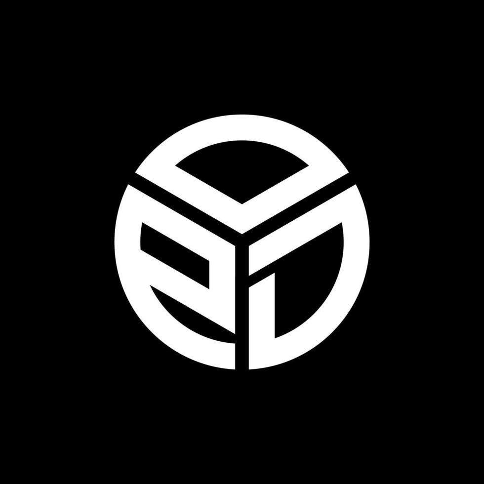 opd-Buchstaben-Logo-Design auf schwarzem Hintergrund. opd kreative Initialen schreiben Logo-Konzept. opd Briefgestaltung. vektor