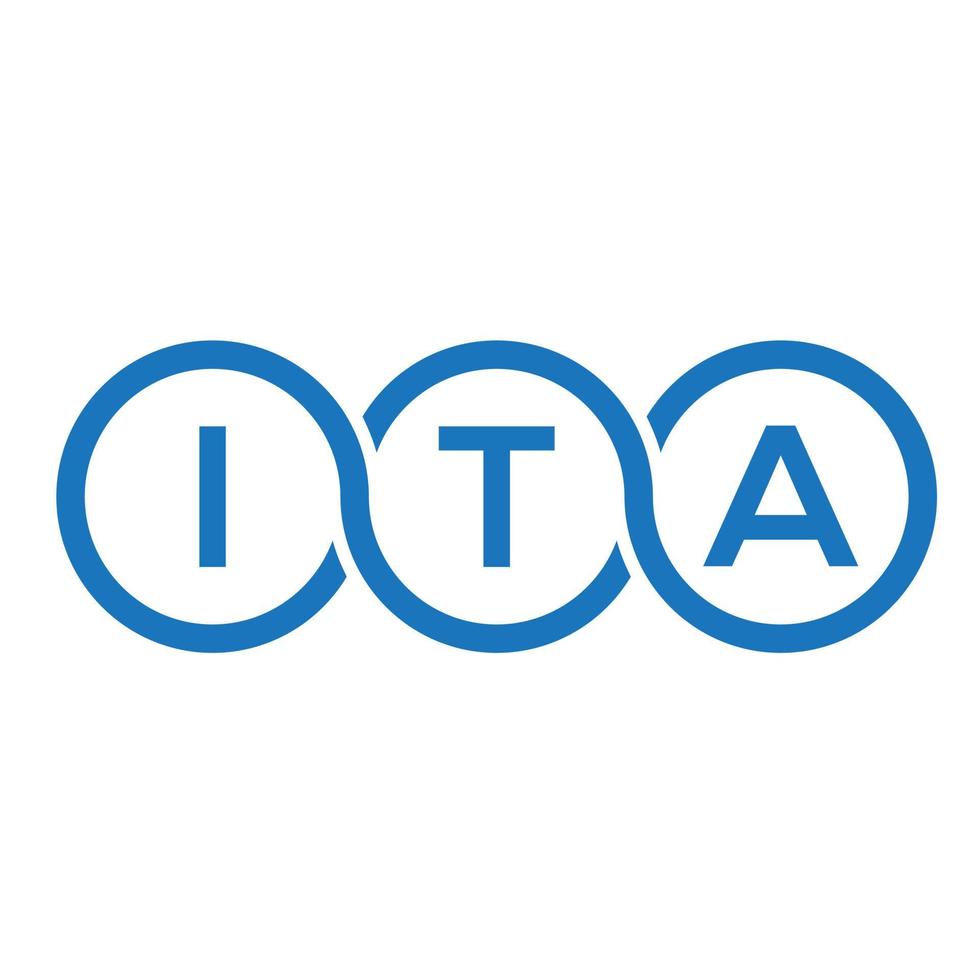 ita-Brief-Logo-Design auf weißem Hintergrund. ita kreatives Initialen-Brief-Logo-Konzept. ita Briefgestaltung. vektor