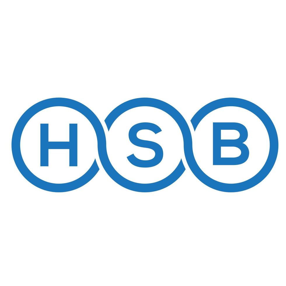 hsb-Buchstaben-Logo-Design auf weißem Hintergrund. hsb kreatives Initialen-Buchstaben-Logo-Konzept. hsb Briefgestaltung. vektor