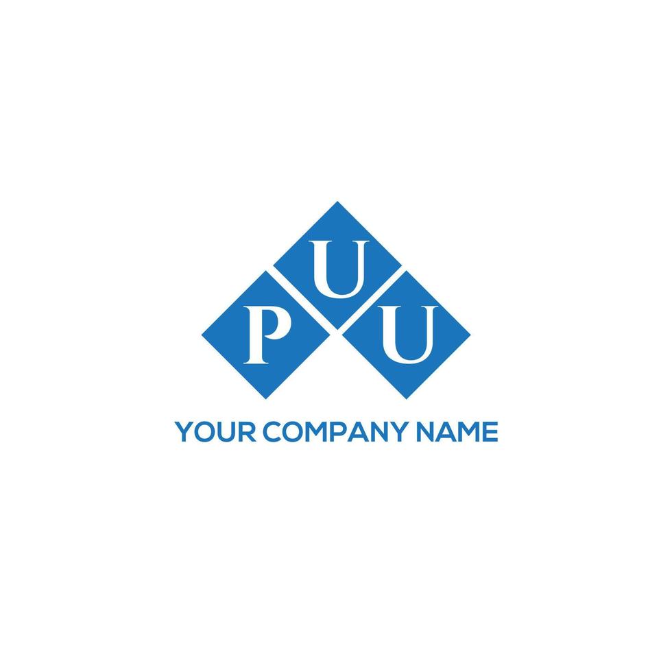 Puu-Brief-Logo-Design auf weißem Hintergrund. puu kreative Initialen schreiben Logo-Konzept. Puu-Buchstaben-Design. vektor