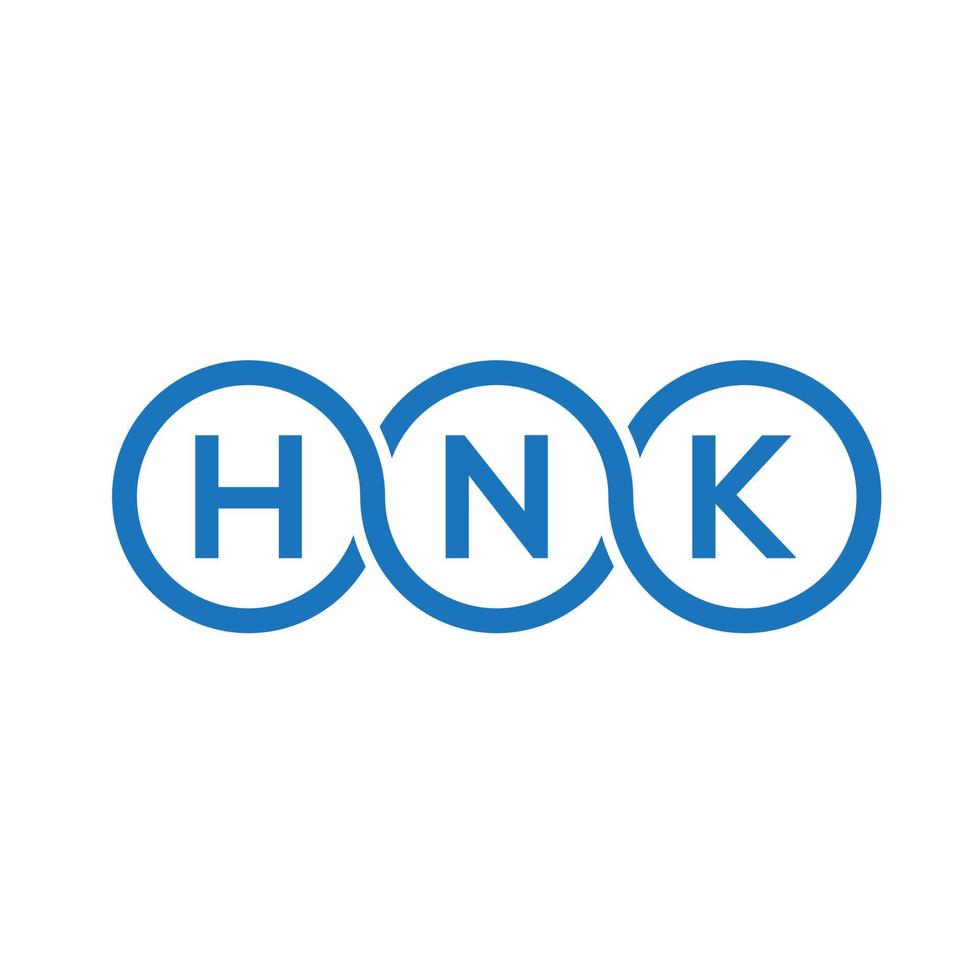 hnk-Brief-Logo-Design auf weißem Hintergrund. hnk kreative Initialen schreiben Logo-Konzept. hnk Briefgestaltung. vektor
