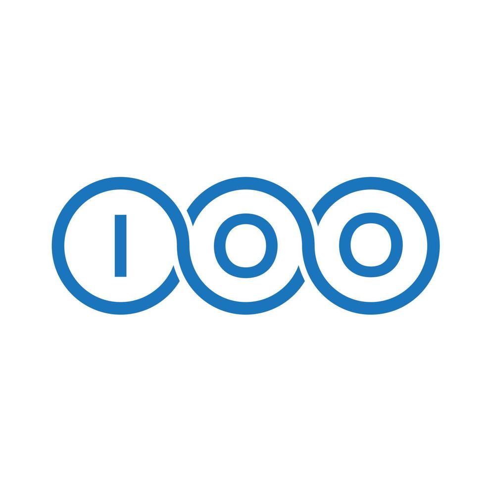 ioo brev logotyp design på vit bakgrund. ioo kreativa initialer bokstavslogotyp koncept. ioo bokstavsdesign. vektor