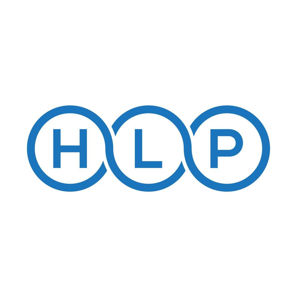 hlp-Brief-Logo-Design auf weißem Hintergrund. hlp kreative Initialen schreiben Logo-Konzept. hlp Briefgestaltung. vektor