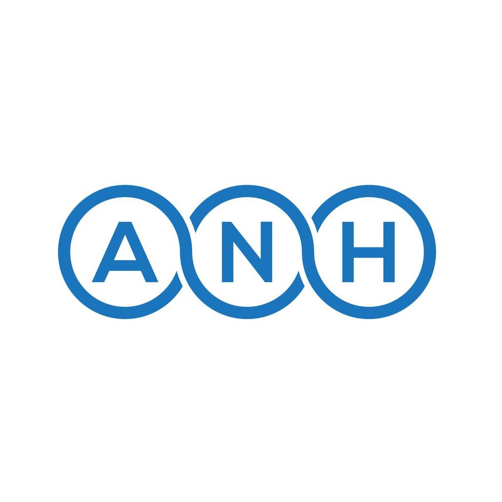 anh-Buchstaben-Logo-Design auf weißem Hintergrund. anh kreatives Initialen-Buchstaben-Logo-Konzept. Anh Briefgestaltung. vektor