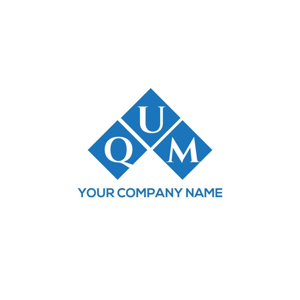 QUM-Brief-Logo-Design auf weißem Hintergrund. qum kreative Initialen schreiben Logo-Konzept. qum Briefgestaltung. vektor